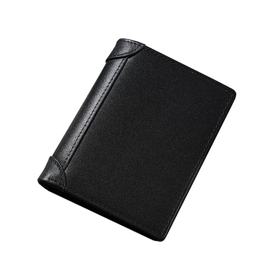 100% Genuine Leather Men's Wallet RFID Blocking Card Holder Bifold and Long Wallets (Black Bifold Verticle) - The Cool Collective AU