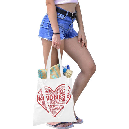 LOVE IS WORD ART Canvas Tote Bag - The Cool Collective AU