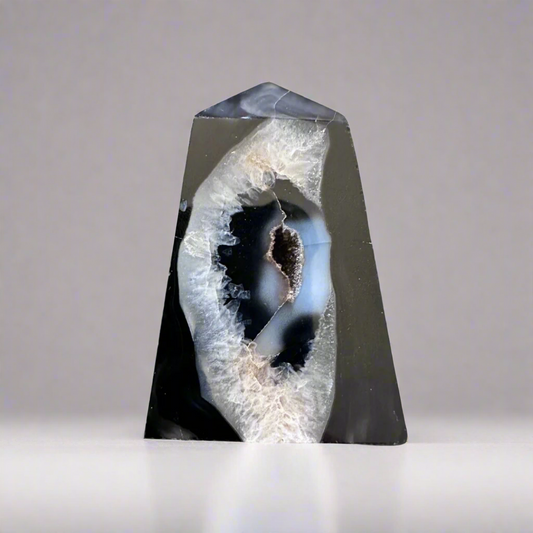 1PC Natural Black Onyx Geode Point - Agate Casual Rock Crystal - The Cool Collective AU