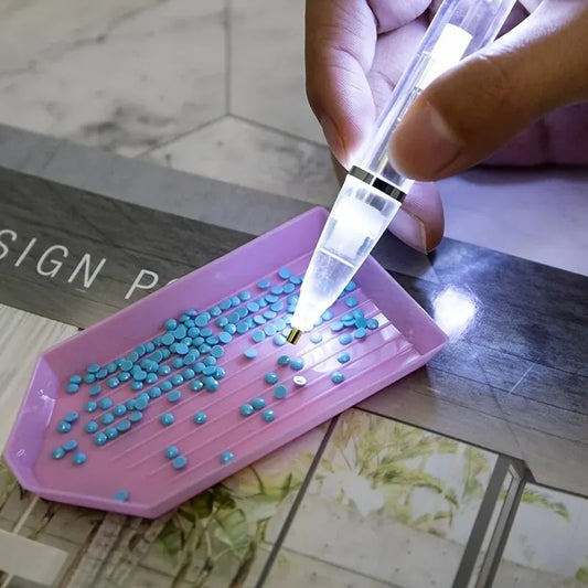 1 x Diamond Dot LED Light Pen: DIY Diamond Painting & Cross Stitch Tool - The Cool Collective AU