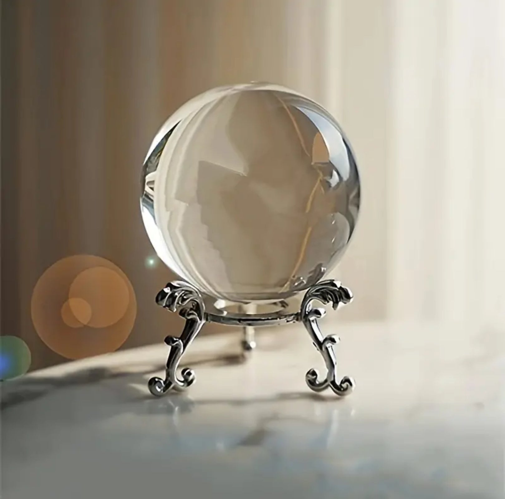 1pc Transparent Glass Crystal Ball Ornament for Home Decor - The Cool Collective AU