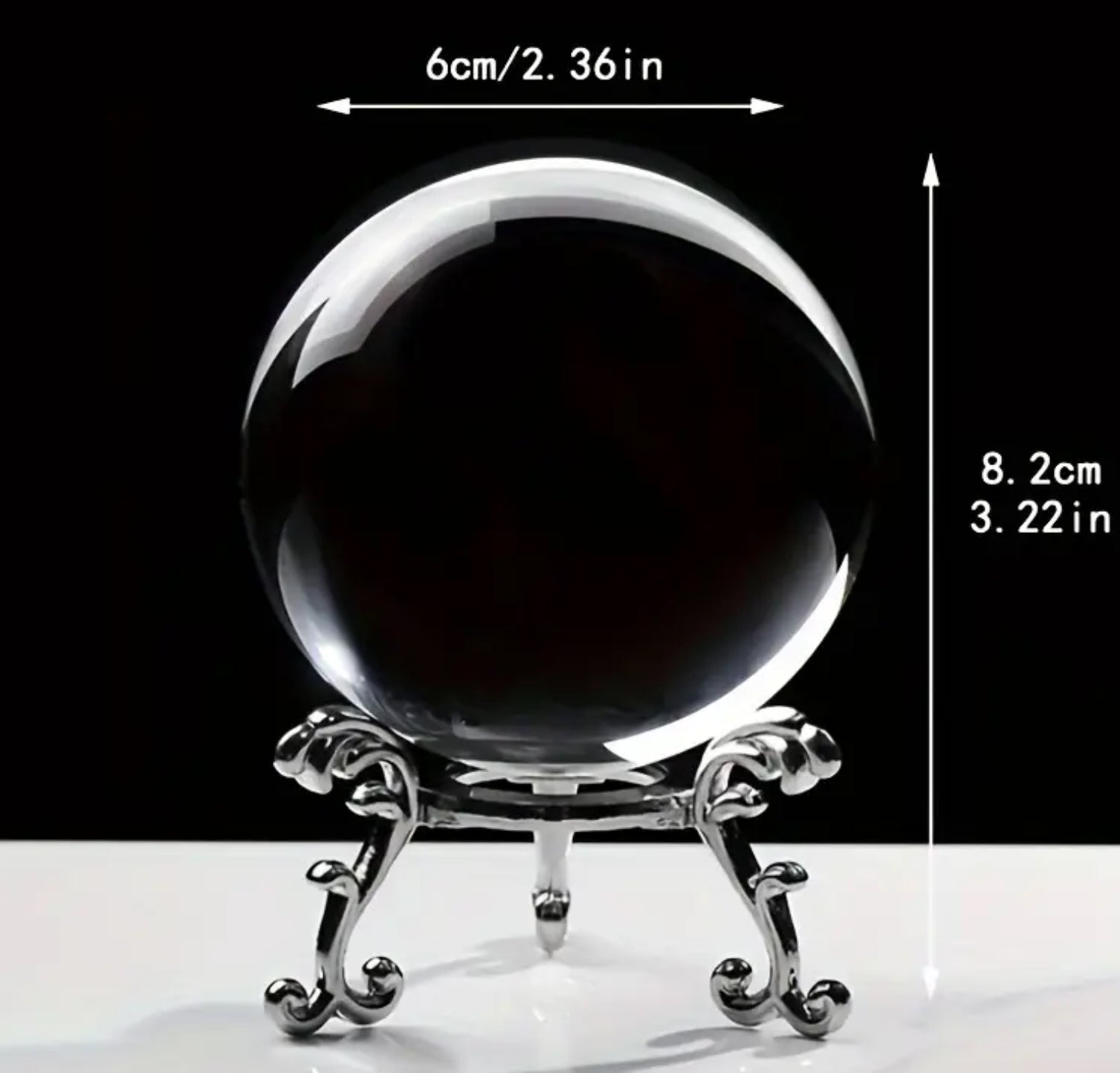 1pc Transparent Glass Crystal Ball Ornament for Home Decor - The Cool Collective AU