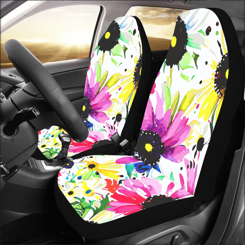 Watercolour Floral Bouquet Car Seat Covers - Stylish Floral Auto Decor - The Cool Collective AU