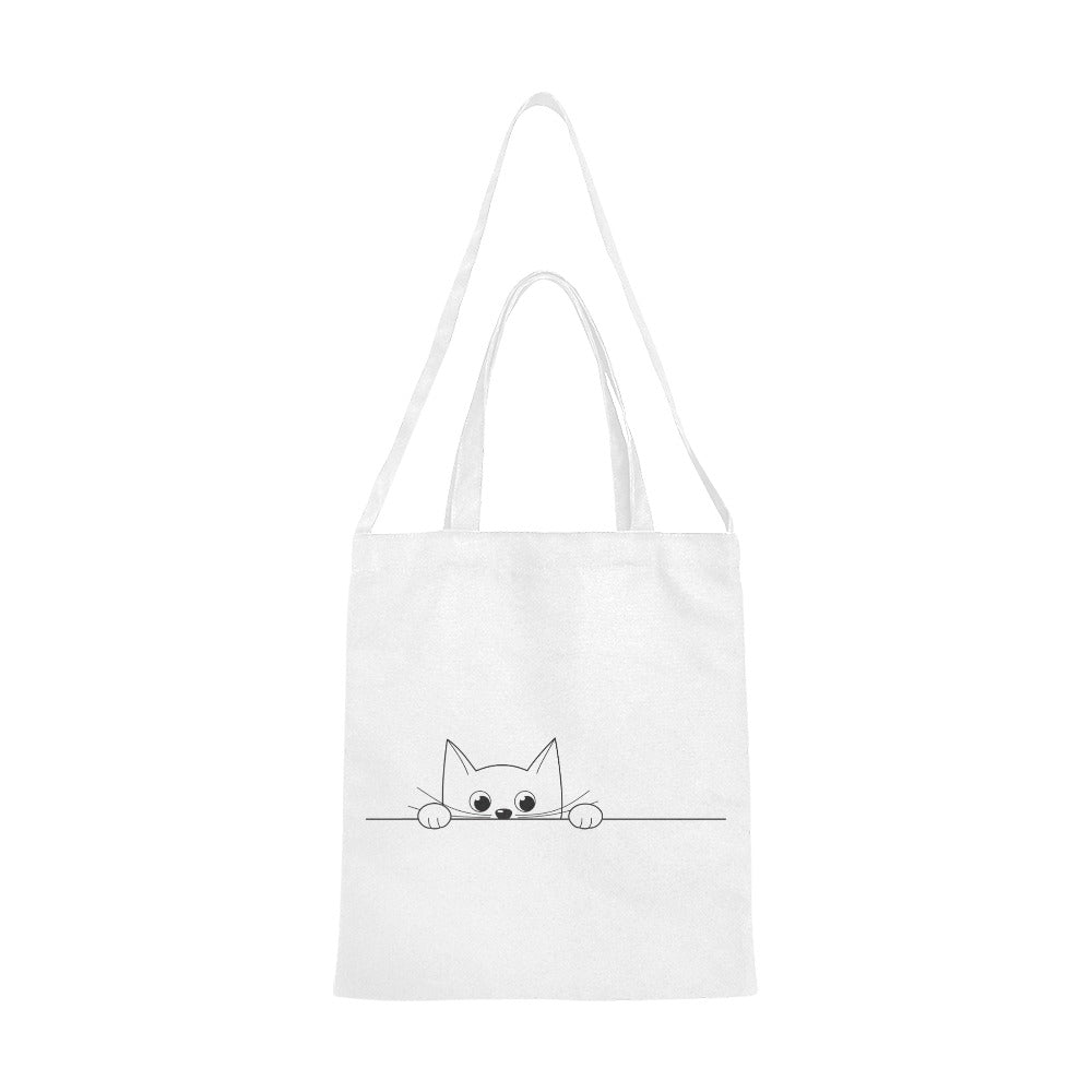 Peek a Boo Cat Canvas Tote Bag - The Cool Collective AU