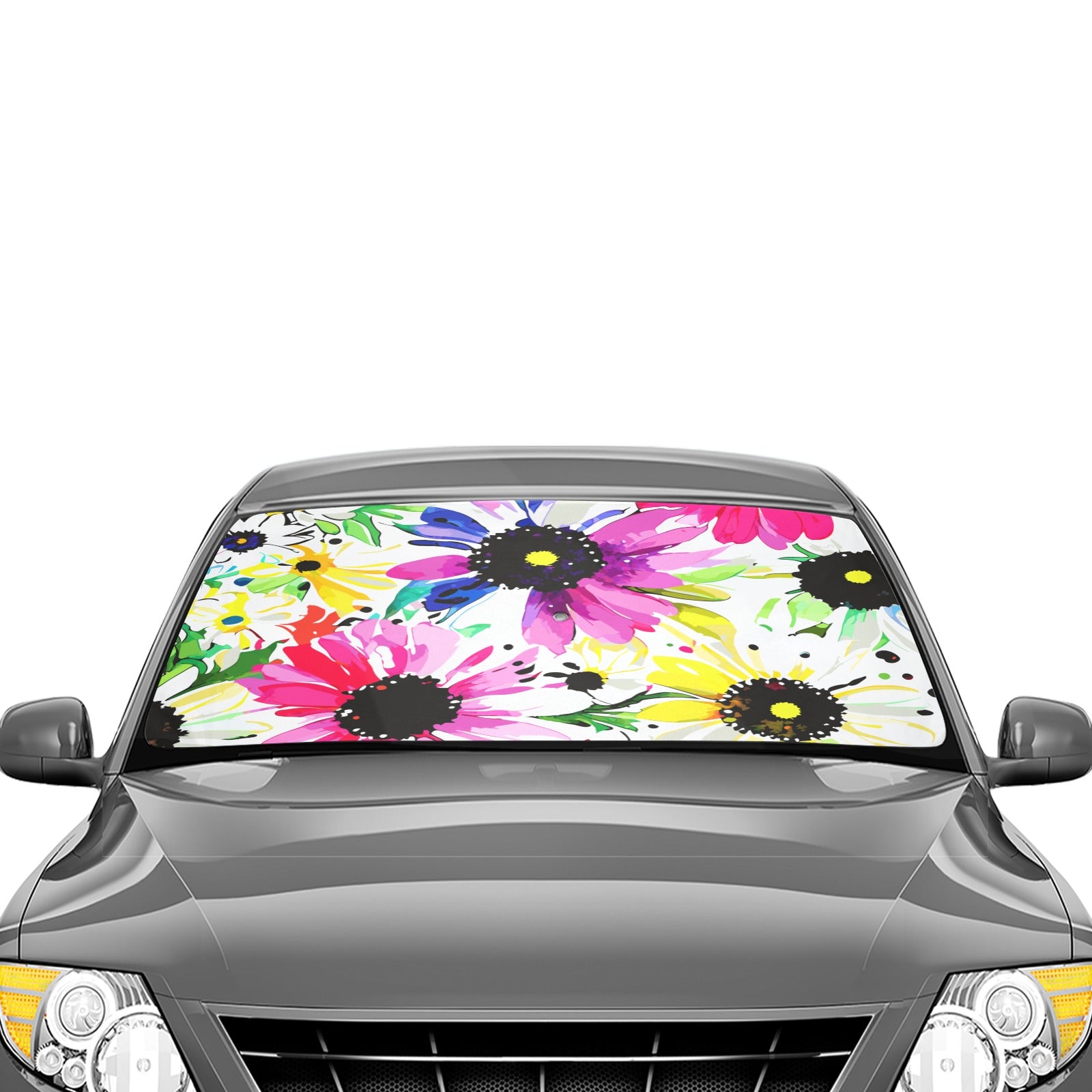Watercolour Floral Bouquet II Car Sun Shade Umbrella 58"x29" - The Cool Collective AU