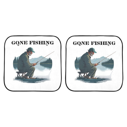 Gone Fishing Car Sun Shade 28"x28"x2pcs - The Cool Collective AU