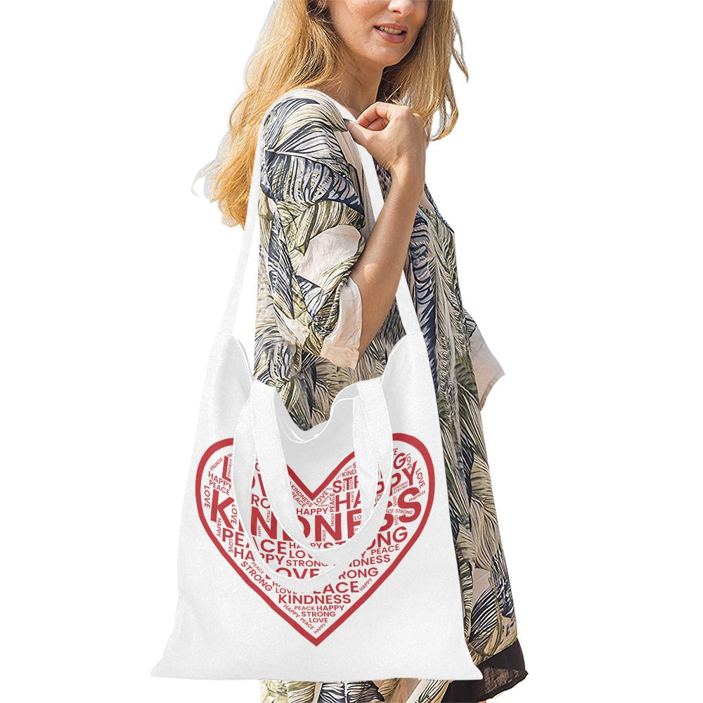 LOVE IS WORD ART Canvas Tote Bag - The Cool Collective AU