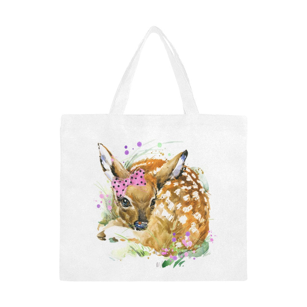 Watercolour Deer Canvas Tote Bag - The Cool Collective AU