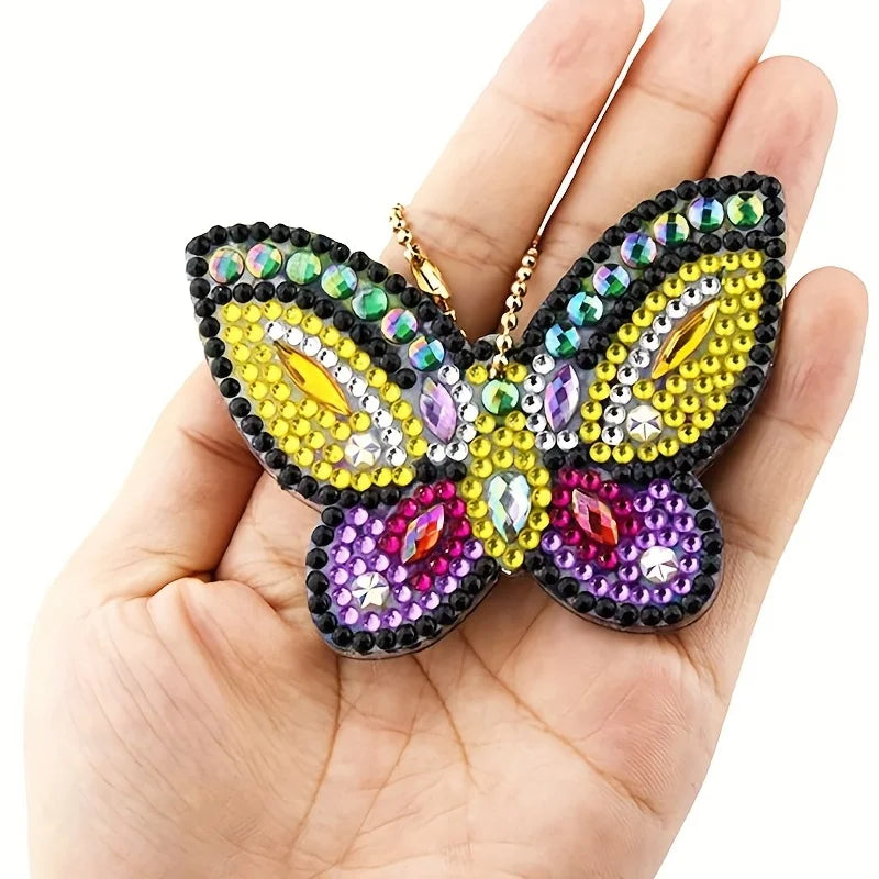 DIY 5-Piece Diamond Painting Butterfly Keychain Kit – Perfect Gift Set - The Cool Collective AU