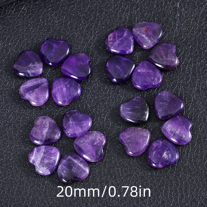5 x Natural Amethyst Heart Chakra Stones | Reiki & Palm Healing Crystals - The Cool Collective AU
