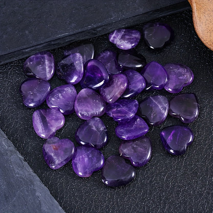 5 x Natural Amethyst Heart Chakra Stones | Reiki & Palm Healing Crystals - The Cool Collective AU