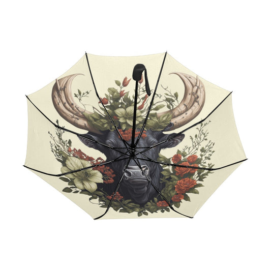 Highland Cow Anti-UV Auto-Foldable Umbrella - The Cool Collective AU