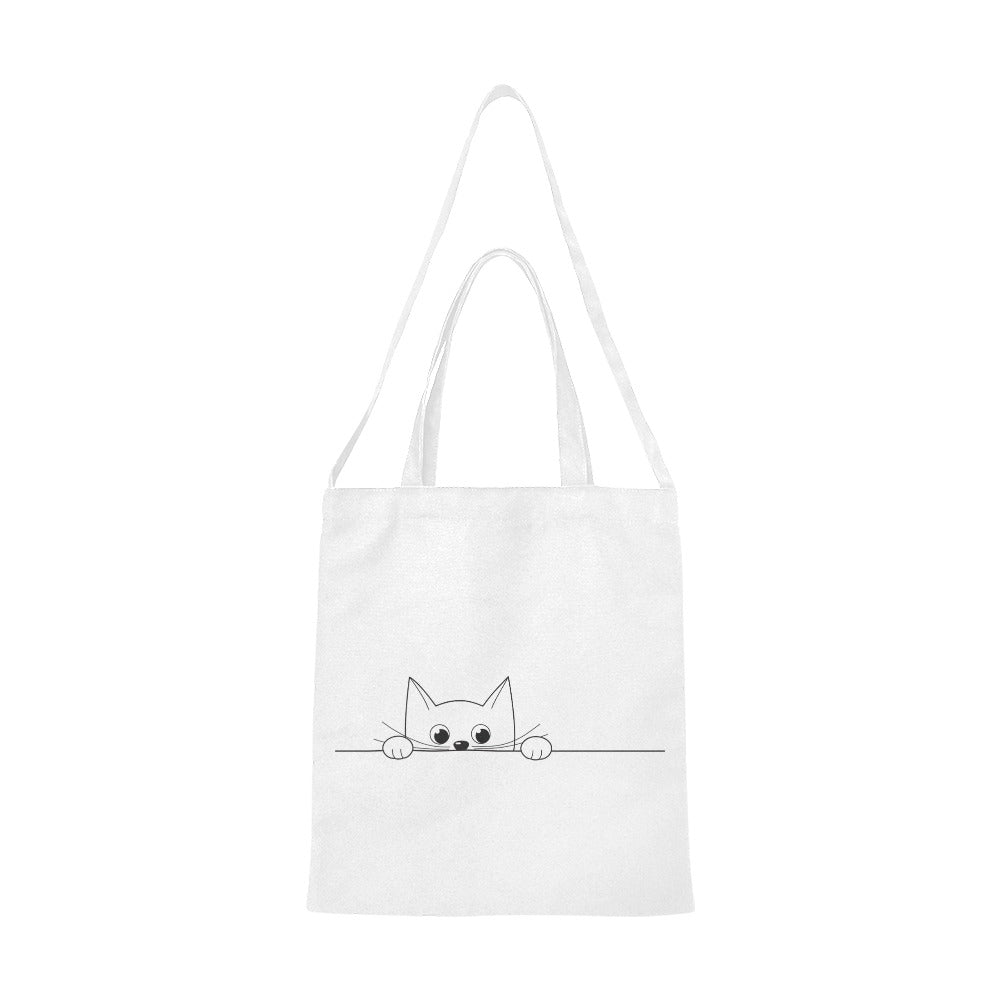 Peek a Boo Cat Canvas Tote Bag - The Cool Collective AU