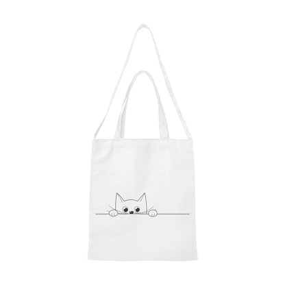 Peek a Boo Cat Canvas Tote Bag - The Cool Collective AU