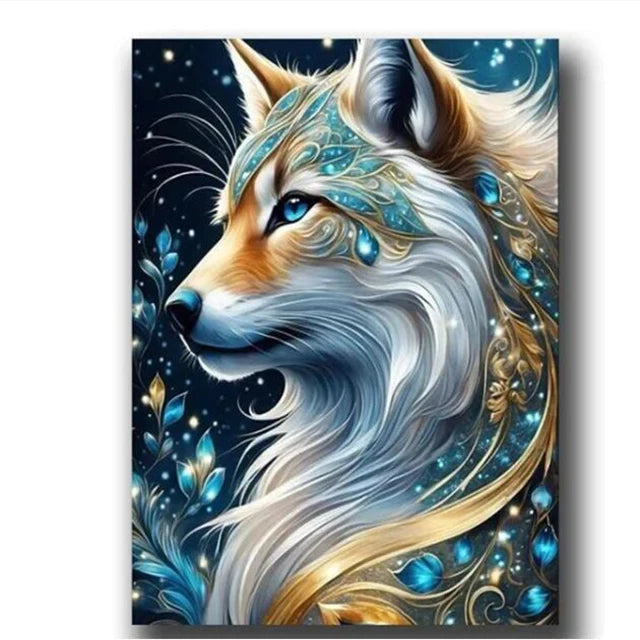 5D DIY Diamond Painting Kit - Cat, Fox, Wolf Mosaic - The Cool Collective AU