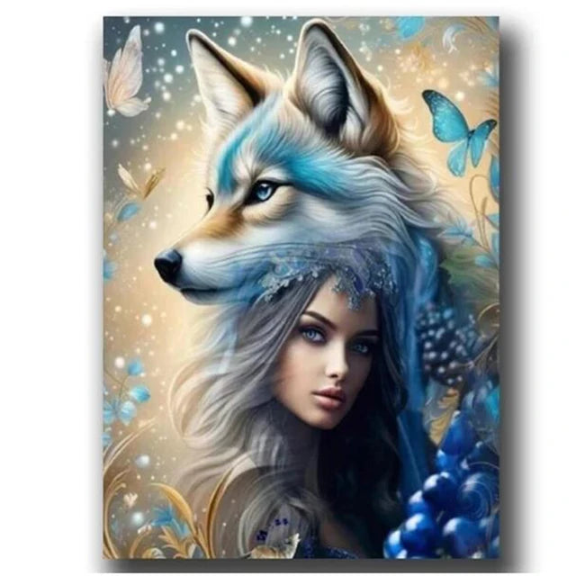 5D DIY Diamond Painting Kit - Cat, Fox, Wolf Mosaic - The Cool Collective AU