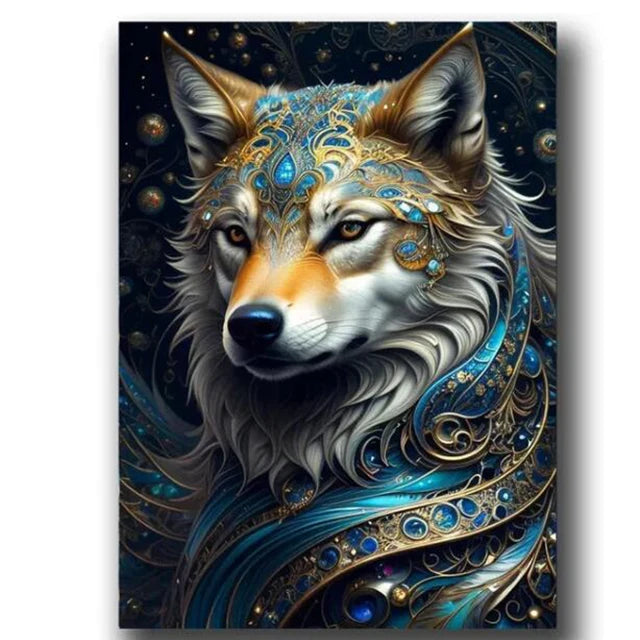 5D DIY Diamond Painting Kit - Cat, Fox, Wolf Mosaic - The Cool Collective AU