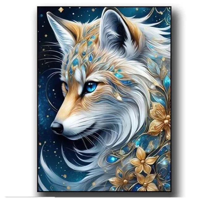5D DIY Diamond Painting Kit - Cat, Fox, Wolf Mosaic - The Cool Collective AU
