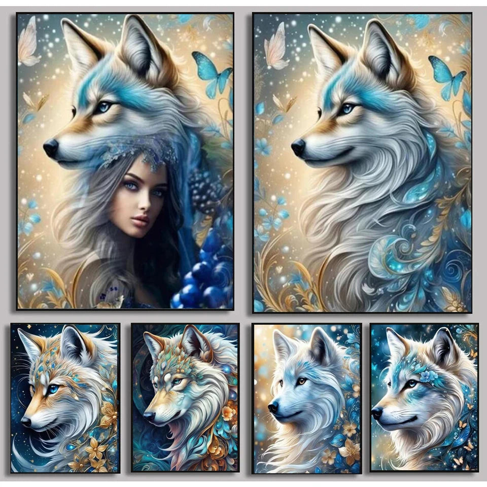 5D DIY Diamond Painting Kit - Cat, Fox, Wolf Mosaic - The Cool Collective AU