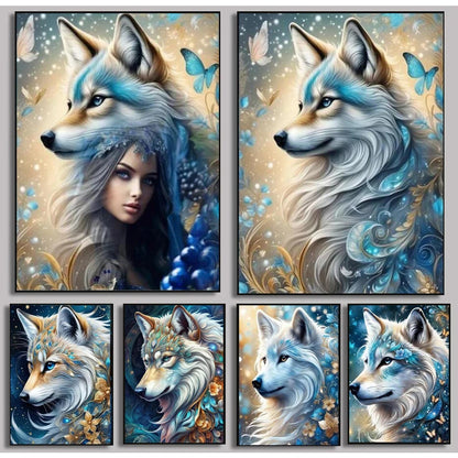 5D DIY Diamond Painting Kit - Cat, Fox, Wolf Mosaic - The Cool Collective AU