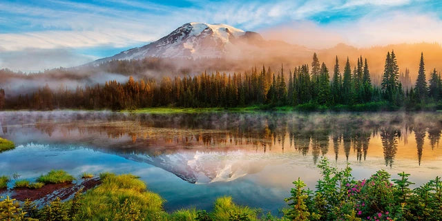 5D DIY Diamond Painting Mountain Lake Scenery - Full Drill - The Cool Collective AU