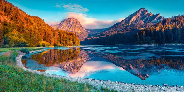 5D DIY Diamond Painting Mountain Lake Scenery - Full Drill - The Cool Collective AU