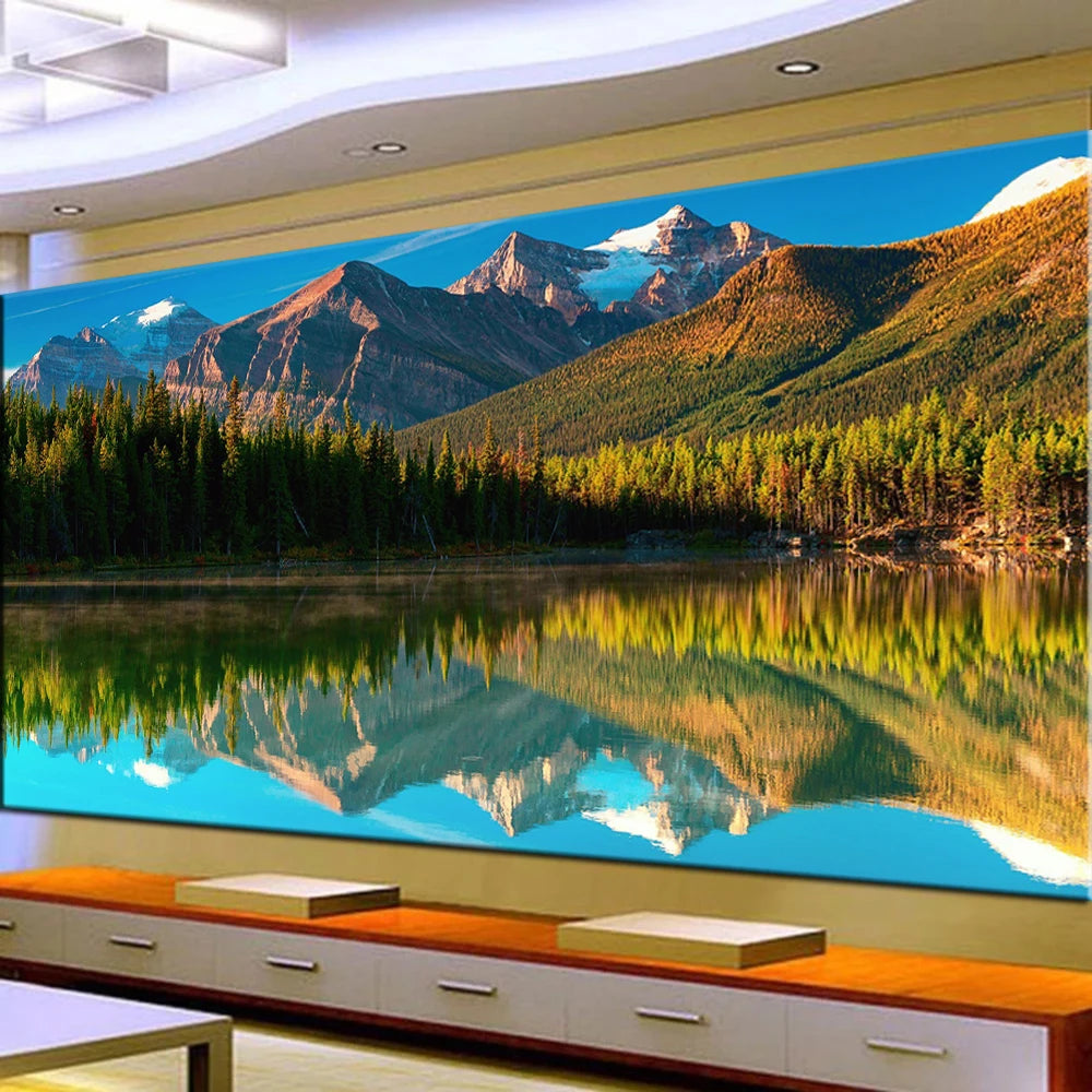 5D DIY Diamond Painting Mountain Lake Scenery - Full Drill - The Cool Collective AU