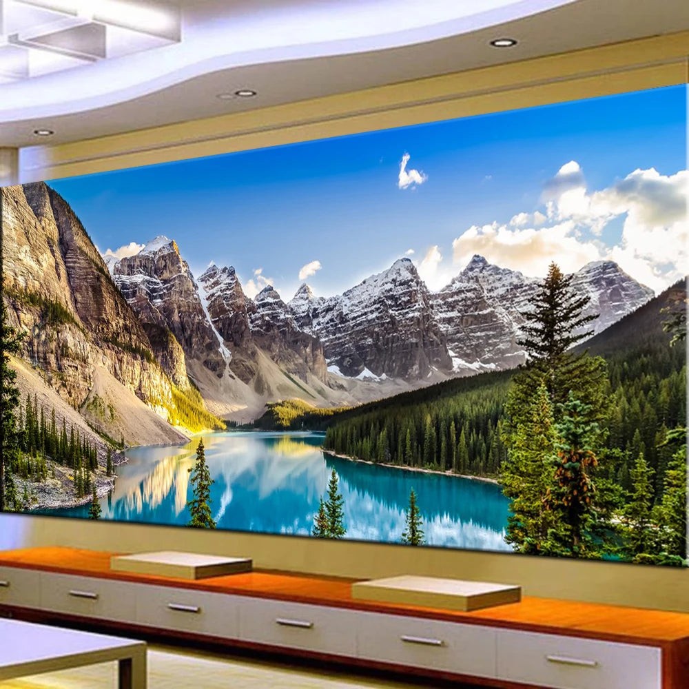 5D DIY Diamond Painting Mountain Lake Scenery - Full Drill - The Cool Collective AU