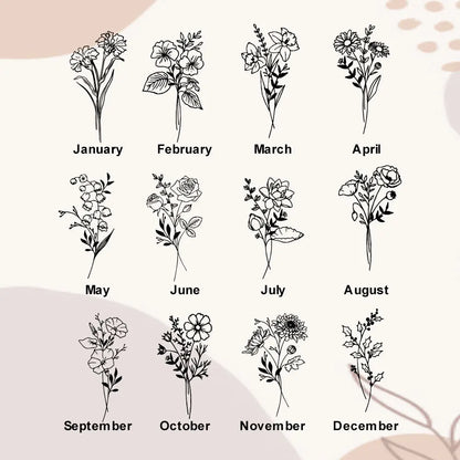 Personalised Birth Flower Jewellery Box – Gift for Her