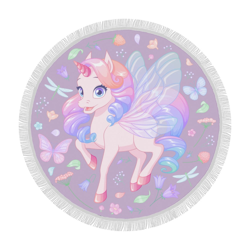 Unicorn Fairy Circular Beach Shawl 59"x 59" - The Cool Collective AU