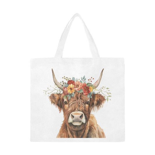 Highland Cow Canvas Tote Bag/Large - The Cool Collective AU