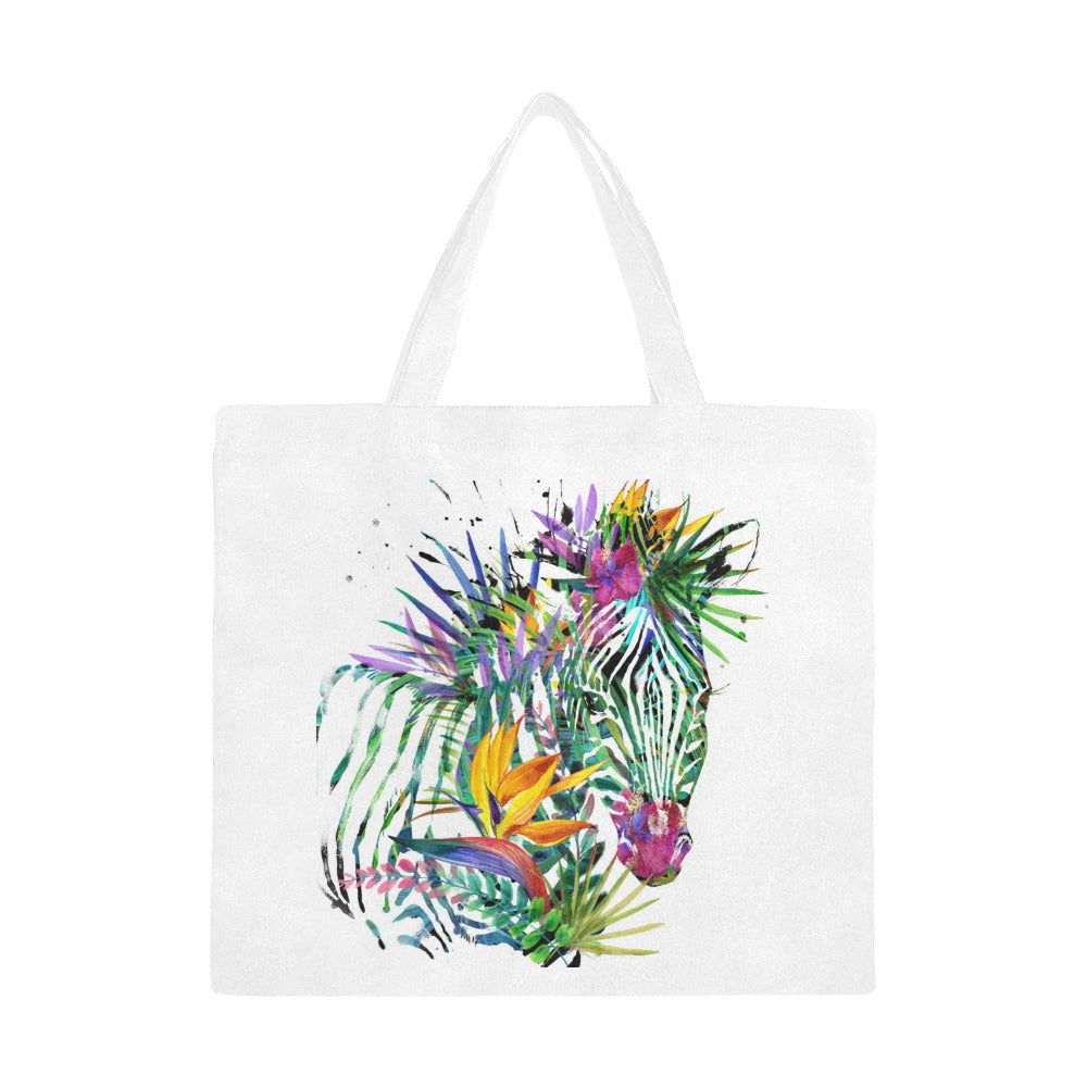 Tropical Zebra Canvas Tote Bag - Eco-Friendly & Stylish Design - The Cool Collective AU