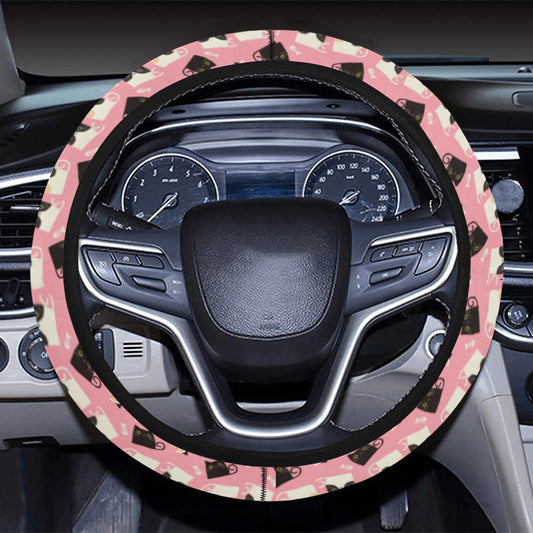 Cats Steering Wheel Cover with Elastic Edge - The Cool Collective AU