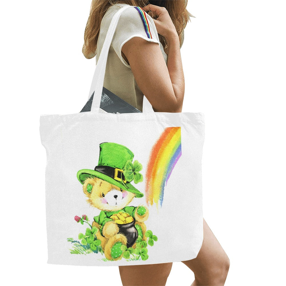 Watercolour Wee Leprechaun Canvas Tote Bag - The Cool Collective AU