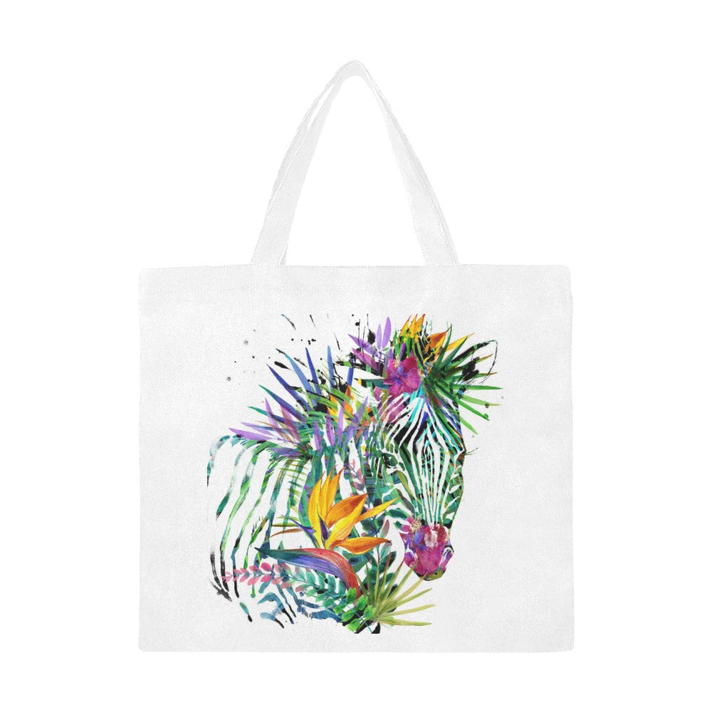 Tropical Zebra Canvas Tote Bag - Eco-Friendly & Stylish Design - The Cool Collective AU