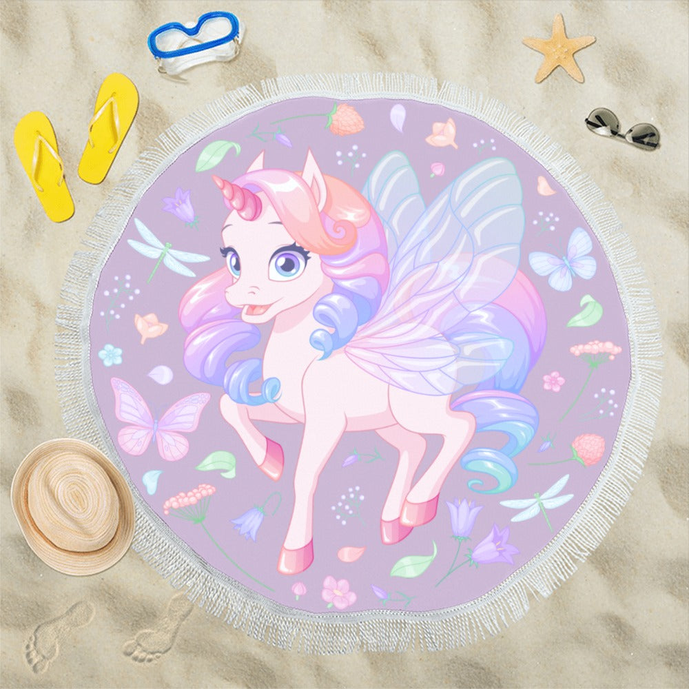 Unicorn Fairy Circular Beach Shawl 59"x 59" - The Cool Collective AU