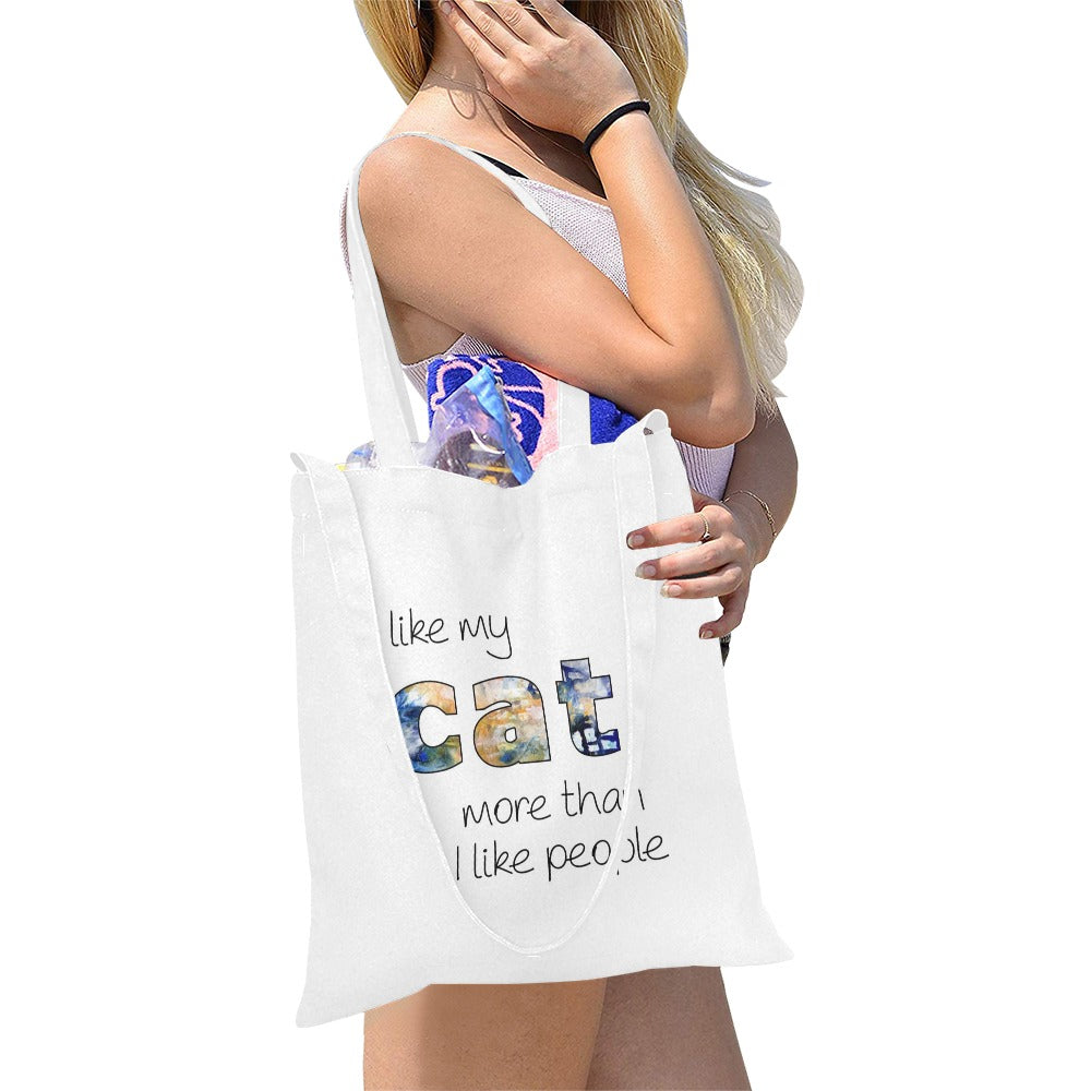 I LIKE MY CAT Canvas Tote Bag - The Cool Collective AU