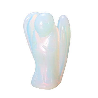 Cute Opalite Angel Crystal Pendant - Healing Reiki Gemstone Gift - The Cool Collective AU