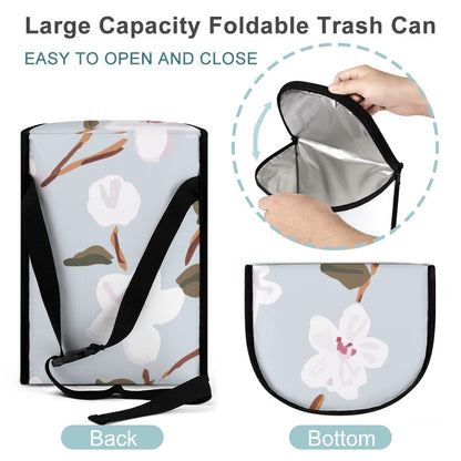 Eggshell Blue Floral Car Garbage Storage Bag - The Cool Collective AU