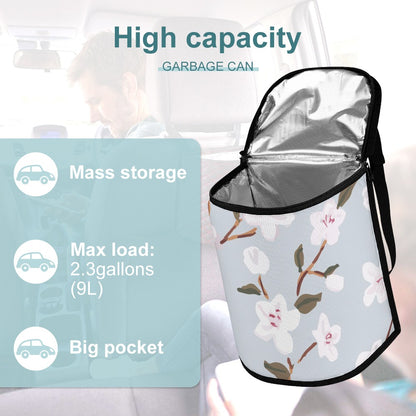 Eggshell Blue Floral Car Garbage Storage Bag - The Cool Collective AU