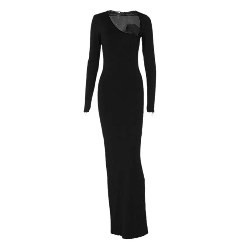 Elegant Black Evening Dress - Women's Asymmetrical Party Outfit - The Cool Collective AU