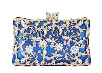 Elegant Faux Diamond Inlay Evening Clutch - Formal Handbag for Women - The Cool Collective AU