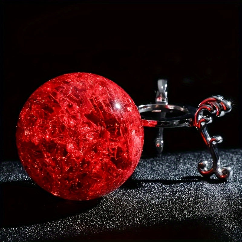 Elegant Red 60mm Crackled Crystal Ball with Stand – Home Décor Gift - The Cool Collective AU