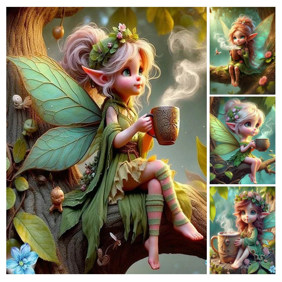 DIY Cartoon Elves Diamond Painting Kit - Full Rhinestone Mosaic Art - The Cool Collective AU