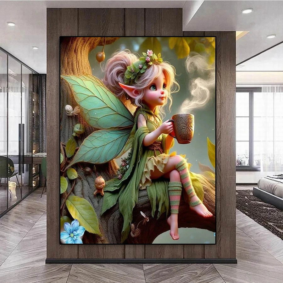 DIY Cartoon Elves Diamond Painting Kit - Full Rhinestone Mosaic Art - The Cool Collective AU