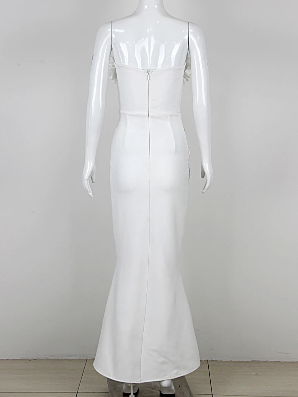 Flower chain strapless long evening dress - The Cool Collective AU