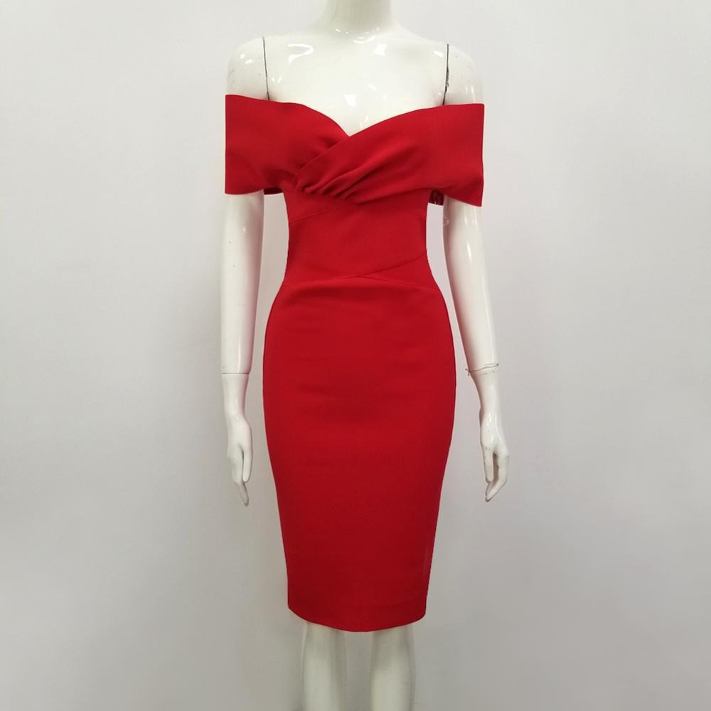Hot Selling Bandage Dress, Sexy Off-Shoulder, High-Waisted Party Look - The Cool Collective AU