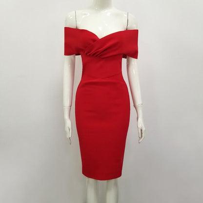 Hot Selling Bandage Dress, Sexy Off-Shoulder, High-Waisted Party Look - The Cool Collective AU