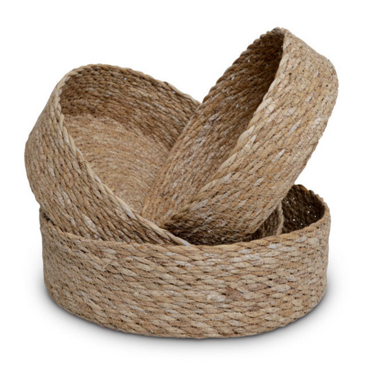 Natural Elegance: 3-Piece Seagrass Basket Set for Stylish Storage - The Cool Collective AU