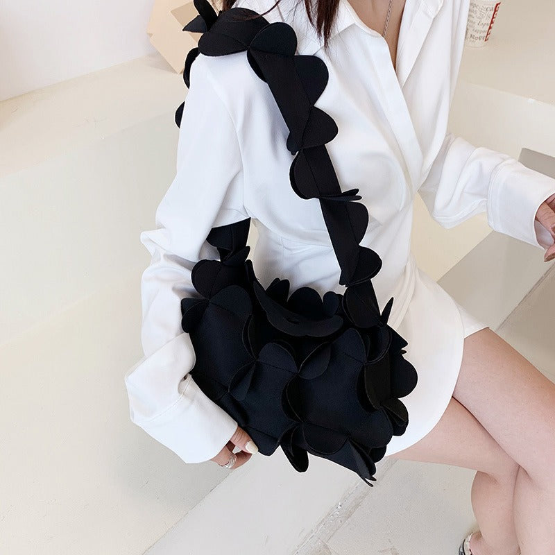 Mori Soft Girl Petal PU Shoulder Bag – Stylish Handbag - The Cool Collective AU